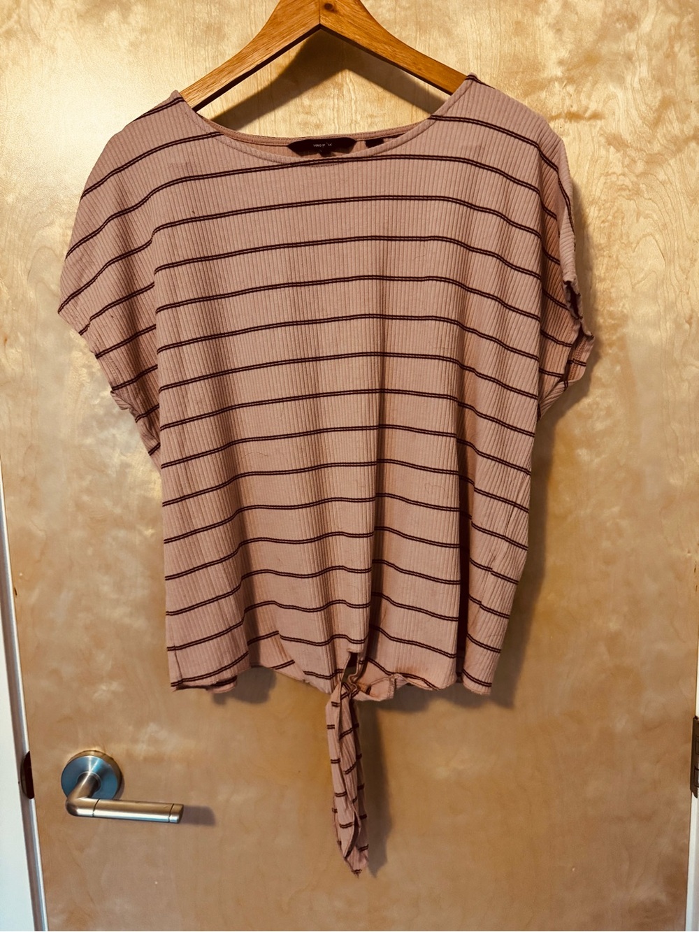 Vero Moda Mauve Stripe Tie-Front Top